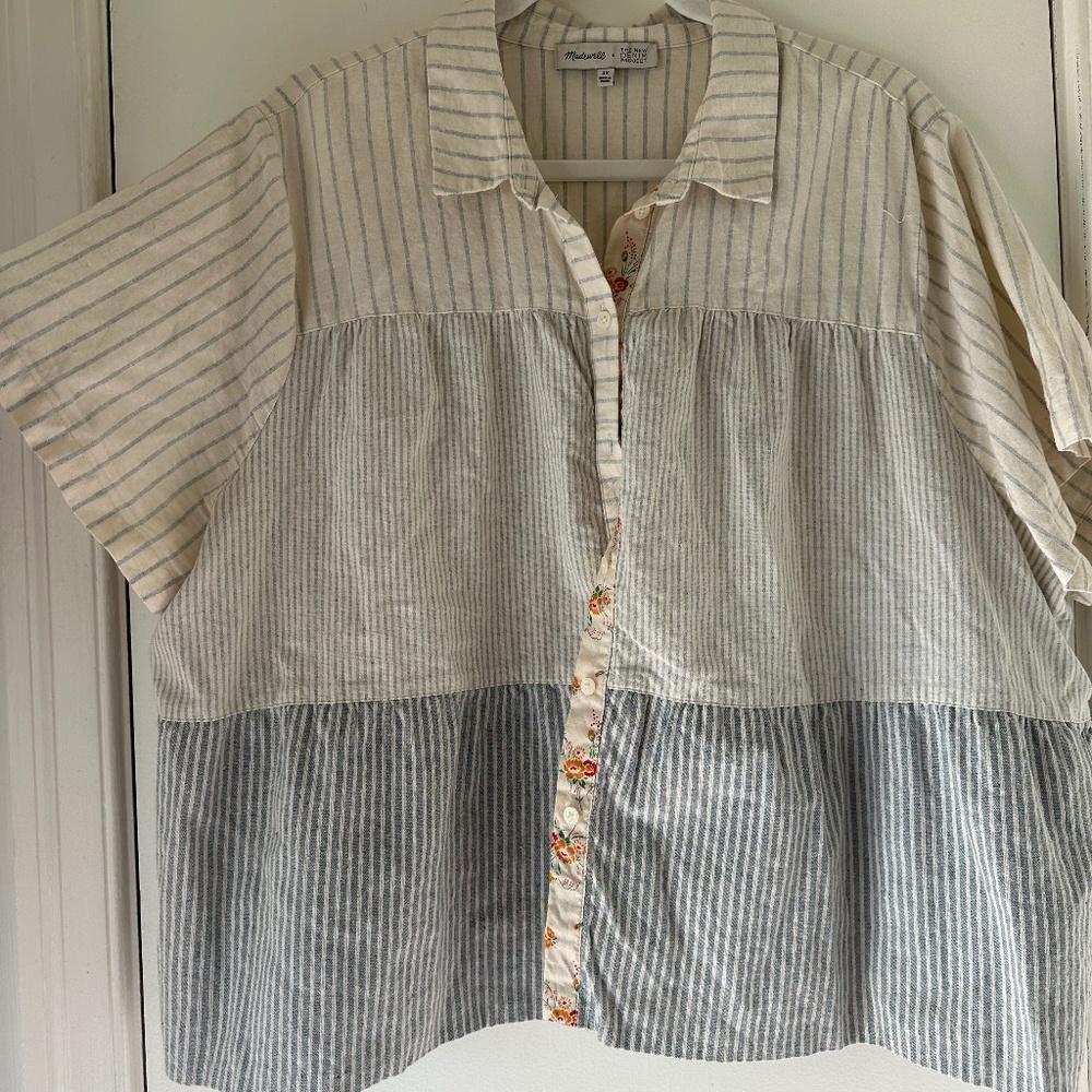 Striped Denim Madewell Top